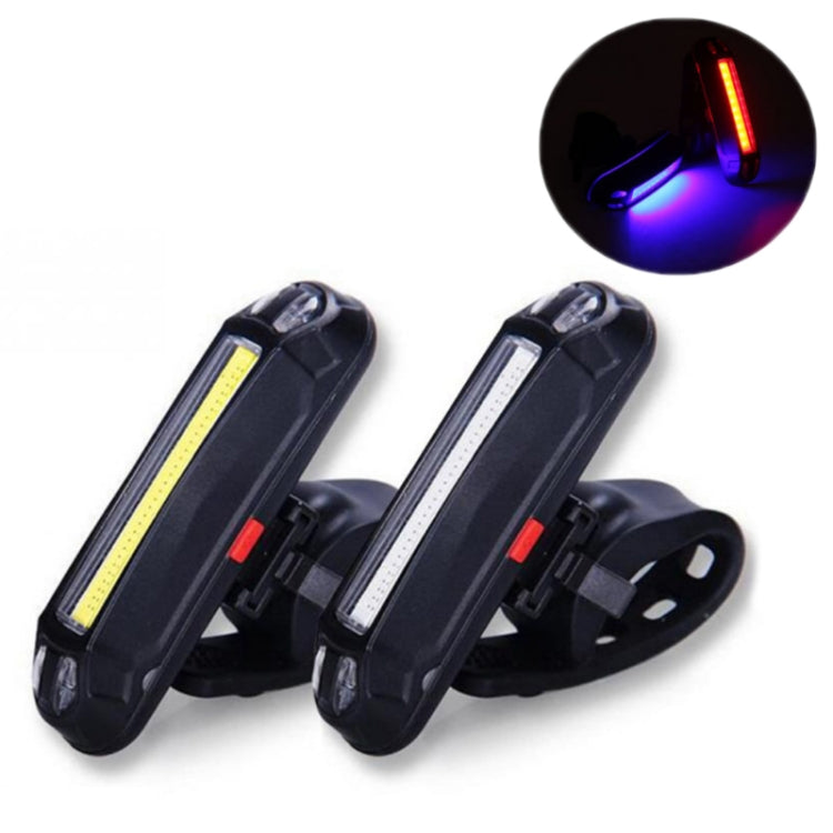 LED Rechargeable Bicycle Warning Strip Tail Light(OPP Red&Blue Light) - Taillights by PMC TechLife | Online Shopping South Africa | PMC TechLife | Buy Now Pay Later Mobicred