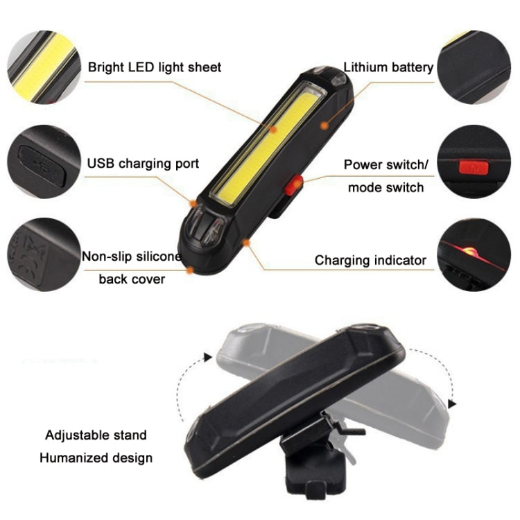LED Rechargeable Bicycle Warning Strip Tail Light(OPP Red&White Light) - Taillights by PMC TechLife | Online Shopping South Africa | PMC TechLife | Buy Now Pay Later Mobicred