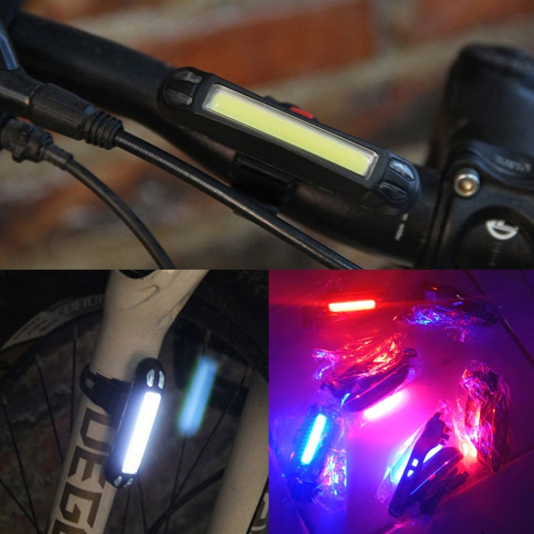 LED Rechargeable Bicycle Warning Strip Tail Light(OPP White Light) - Taillights by PMC TechLife | Online Shopping South Africa | PMC TechLife | Buy Now Pay Later Mobicred