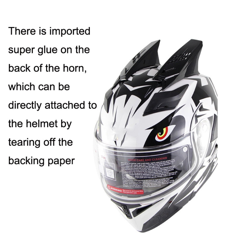 1 Pair Motorcycle Helmet  Horns Plastic Paste Decoration(Yellow) - Ornamental Parts by PMC TechLife | Online Shopping South Africa | PMC TechLife | Buy Now Pay Later Mobicred