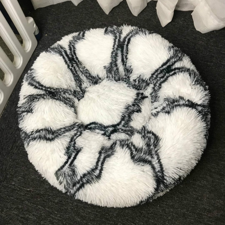 Long-haired Round Pet Kennel Warm Pet Bed, Specification: 60cm(Dark Gray) - Pet Houses & Accessories by PMC TechLife | Online Shopping South Africa | PMC TechLife | Buy Now Pay Later Mobicred