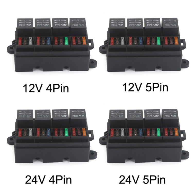 TF008-10 12V 4Pin Relay Car RV Radiography Sound Modified Electromagnetic Insurance Box - Relays by PMC Jewellery | Online Shopping South Africa | PMC Jewellery