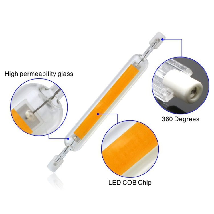 118mm 20W R7S LED COB Dimmer Glass Lamp Double-end Horizontal Plug-in Light(110V Natural White Light) - LED Blubs & Tubes by PMc TechLife | Online Shopping South Africa | PMc TechLife | Buy Now Pay Later Mobicred