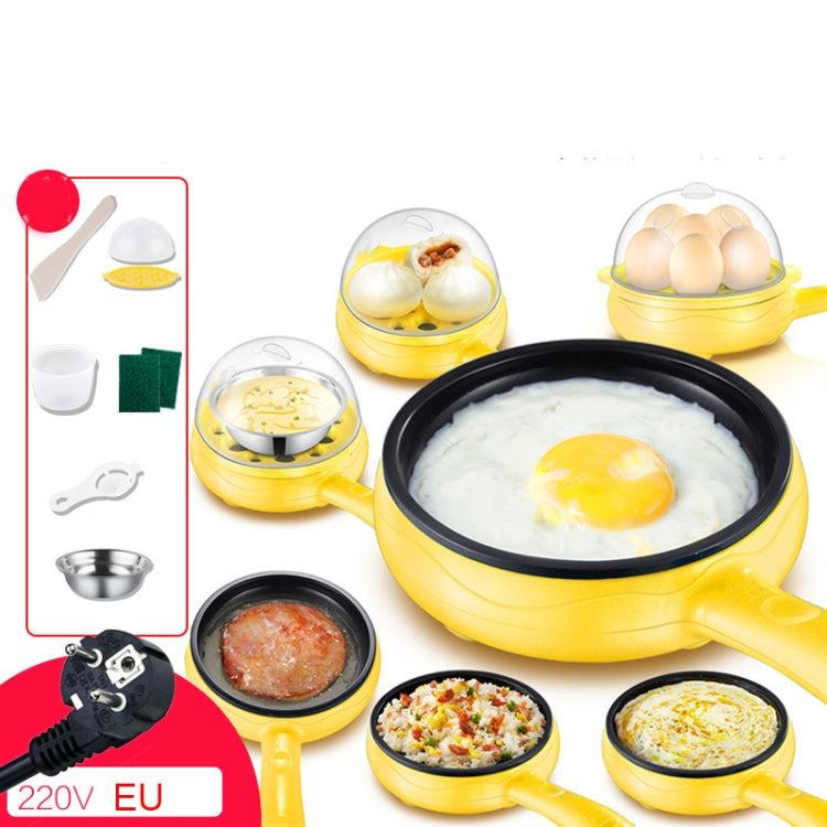 350W Electric Egg Omelette Cooker Frying Pan Steamer Cooker,EU Plug,Style: Double Layer Set Yellow - free shipping - PMC TechLife - Order now!