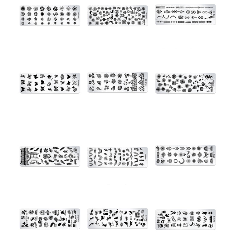 5 PCS Nail Art Print Template Nail Art Tools(OMQ-01) - Nail Art Equipment by PMC Jewellery | Online Shopping South Africa | PMC Jewellery | Buy Now Pay Later Mobicred