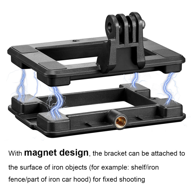 060 Outdoor Live Action Camera Magnetic Bracket with Adjustable Lanyard(Black) - Holder by PMC TechLife | Online Shopping South Africa | PMC TechLife | Buy Now Pay Later Mobicred