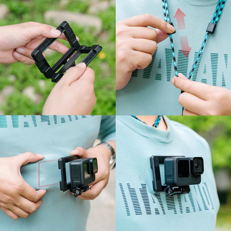 060 Outdoor Live Action Camera Magnetic Bracket with Adjustable Lanyard(Black) - Holder by PMC TechLife | Online Shopping South Africa | PMC TechLife | Buy Now Pay Later Mobicred