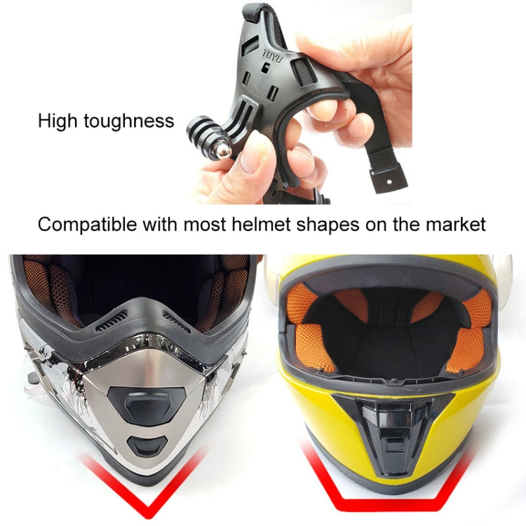 TUYU Motorcycle Helmet Chin Action Camera Mobile Phone Mounting Bracket Black Bracket - Helmet Mount by TUYU | Online Shopping South Africa | PMC TechLife | Buy Now Pay Later Mobicred
