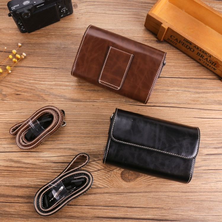 For Canon G7X3 / G5X2 / Sony ZV1RX1007 / RICOH GR3 Camera Leather Case(Light Brown) - Leather Bag by PMC TechLife | Online Shopping South Africa | PMC TechLife