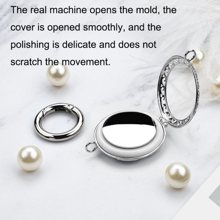 Anti-Lost Plating Keychain Locator Tracker Protective Cover For Airtag(White Gold) - Key Chain Series by PMc TechLife | Online Shopping South Africa | PMc TechLife | Buy Now Pay Later Mobicred