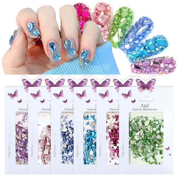 DIY Flat Bottom Shaped Glass Mixed Nail Art Rhinestones, Specification: 05 - Nail Stickers by PMC Jewellery | Online Shopping South Africa | PMC Jewellery | Buy Now Pay Later Mobicred