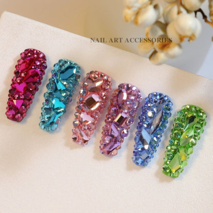 DIY Flat Bottom Shaped Glass Mixed Nail Art Rhinestones, Specification: 05 - Nail Stickers by PMC Jewellery | Online Shopping South Africa | PMC Jewellery | Buy Now Pay Later Mobicred