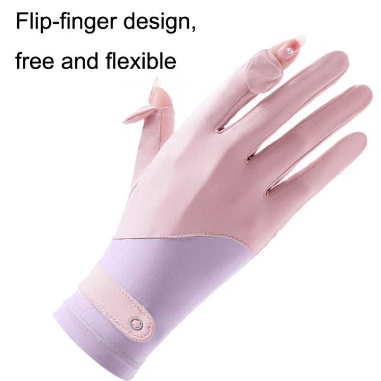 FSN02 1pair UV Resistant Ice Silk Breathable Cool Non-Slip Cycling Driving Thin Gloves Free Code(Blue White) - Safety Gloves by PMC TechLife | Online Shopping South Africa | PMC TechLife | Buy Now Pay Later Mobicred