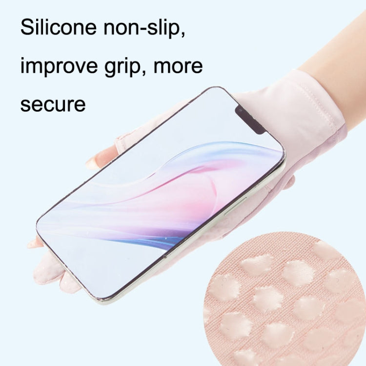 FSN02 1pair UV Resistant Ice Silk Breathable Cool Non-Slip Cycling Driving Thin Gloves Free Code(Blue White) - Safety Gloves by PMC TechLife | Online Shopping South Africa | PMC TechLife | Buy Now Pay Later Mobicred