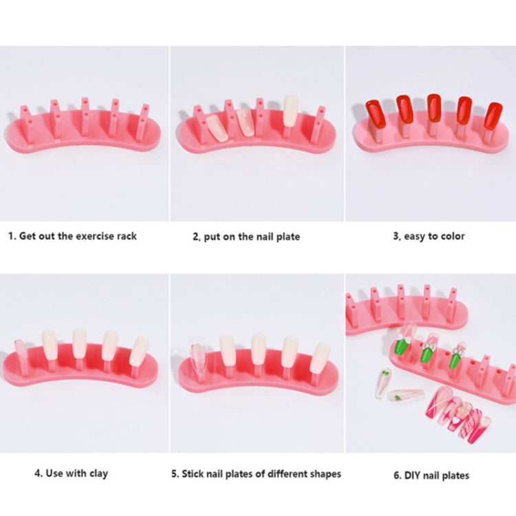 3 Sets Adhesive-Free Nail Practice Stand Nail Display Stand(02 Pink) - Nail Art Equipment by PMC Jewellery | Online Shopping South Africa | PMC Jewellery | Buy Now Pay Later Mobicred