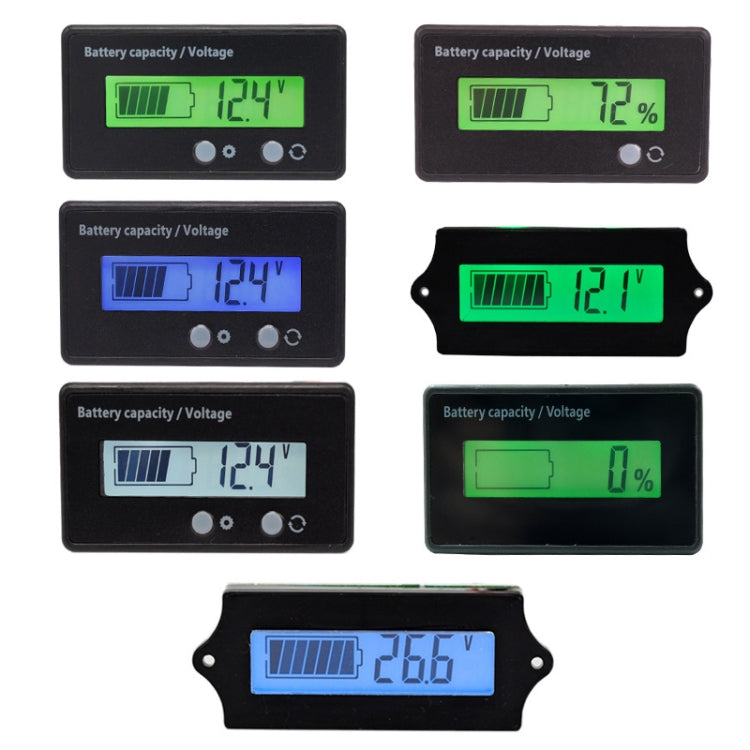 L6133 LCD Electric Motorcycle Power Display, Style: Single Button Green Backlight - Electrical Instruments by PMC Jewellery | Online Shopping South Africa | PMC Jewellery