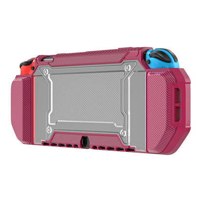 TPU+PC Two-in-one Non-slip Protective Case for Nintendo Switch OLED(Wine Red) - Cases by PMC Jewellery | Online Shopping South Africa | PMC Jewellery