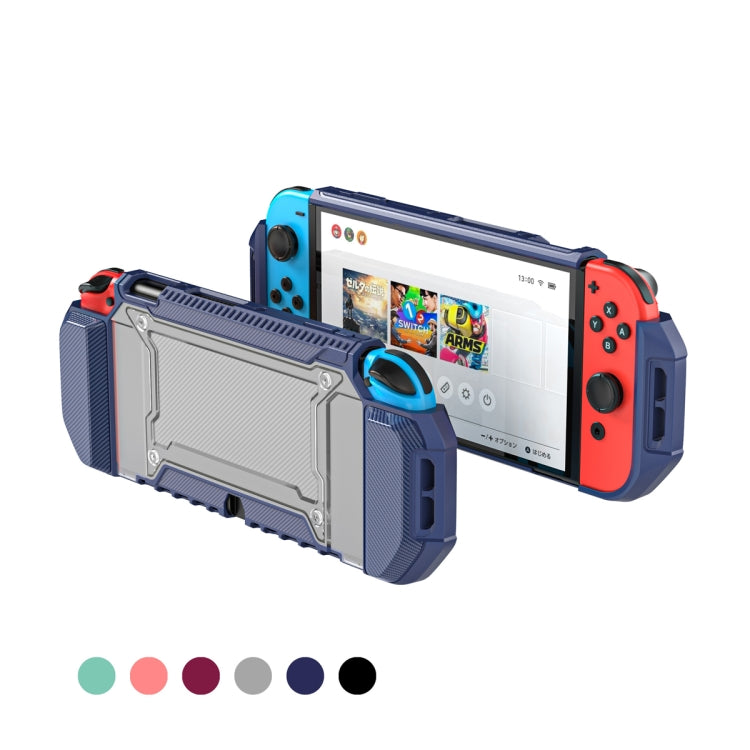 TPU+PC Two-in-one Non-slip Protective Case for Nintendo Switch OLED(Wine Red) - Cases by PMC Jewellery | Online Shopping South Africa | PMC Jewellery