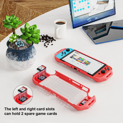 TPU+PC Two-in-one Non-slip Protective Case for Nintendo Switch OLED(Wine Red) - Cases by PMC Jewellery | Online Shopping South Africa | PMC Jewellery