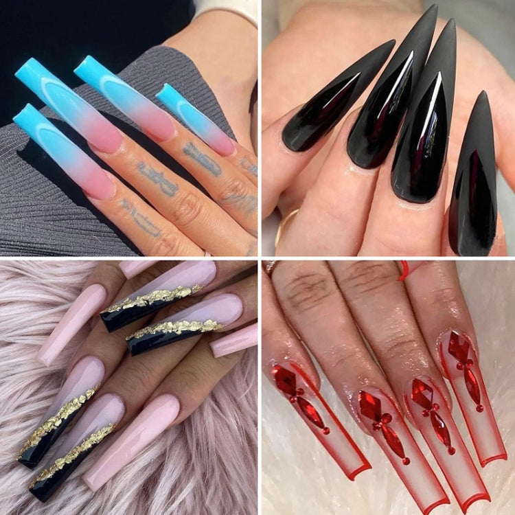 240 PCS/Box Thin Soft Transparent Nail Pieces, Shape：Super Long Pointed Nails - Nail Stickers by PMC Jewellery | Online Shopping South Africa | PMC Jewellery | Buy Now Pay Later Mobicred