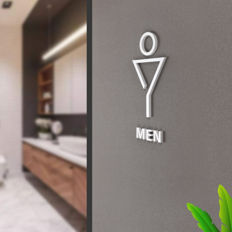 19 x 14cm Personalized Restroom Sign WC Sign Toilet Sign,Style: Black Single Women - Ornaments by PMC Jewellery | Online Shopping South Africa | PMC Jewellery