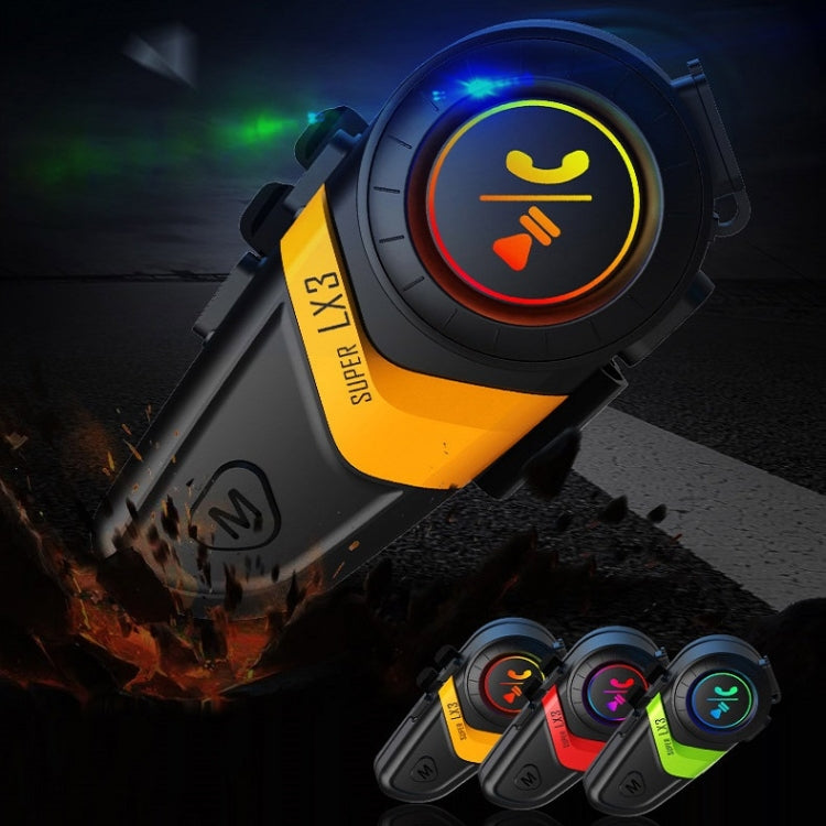 Motorcycle Helmet Call Music Navigation Bluetooth Headset, Color: Yellow(Soft Pipe Microphone) - Motorcycle Walkie Talkie by PMC TechLife | Online Shopping South Africa | PMC TechLife | Buy Now Pay Later Mobicred