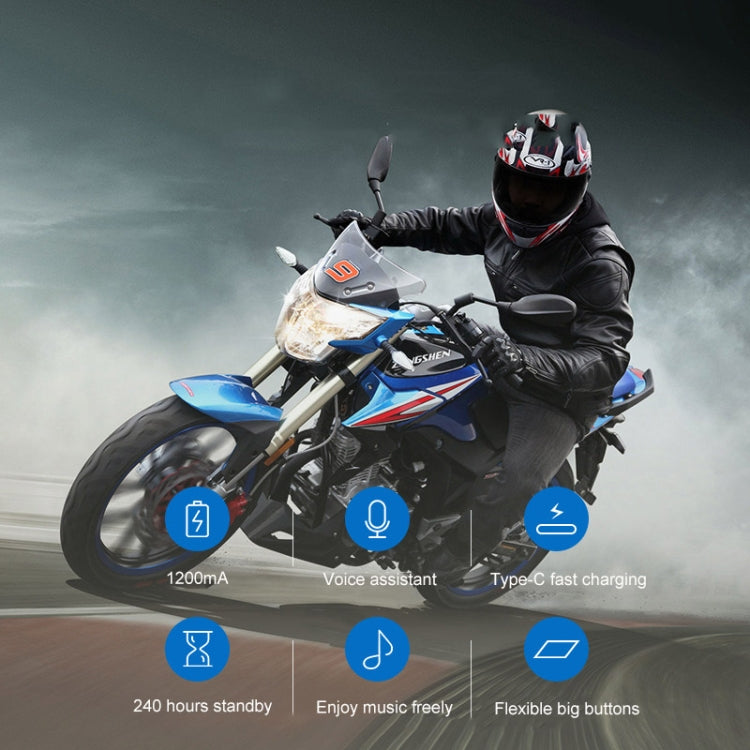 Motorcycle Helmet Call Music Navigation Bluetooth Headset, Color: Green(Soft Pipe Microphone) - Motorcycle Walkie Talkie by PMC TechLife | Online Shopping South Africa | PMC TechLife | Buy Now Pay Later Mobicred