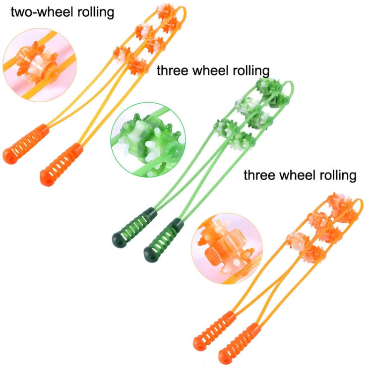 3PCS Plastic Back Puller Shoulder Waist Back Manual Roller Massager, Style: Two Wheels (Yellow) - free shipping - PMC TechLife - Order now!