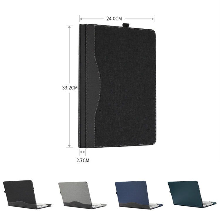 Leather All-inclusive Anti-drop Protective Case For Microsoft Surface Laptop Studio(Herringbone-Dark Gray) - Screen & Keyboard Cover by PMC Jewellery | Online Shopping South Africa | PMC Jewellery | Buy Now Pay Later Mobicred
