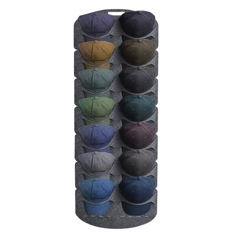 Felt Baseball Cap Display Stand Non-woven Hanging Storage Bag,Style: 14 Grids Double Row 3mm - Storage Bags by PMC Jewellery | Online Shopping South Africa | PMC Jewellery