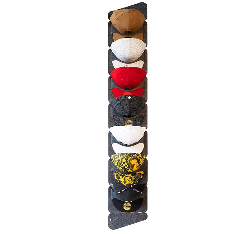 Felt Baseball Cap Display Stand Non-woven Hanging Storage Bag,Style: 7 Grids Single Row 3mm - Storage Bags by PMC Jewellery | Online Shopping South Africa | PMC Jewellery