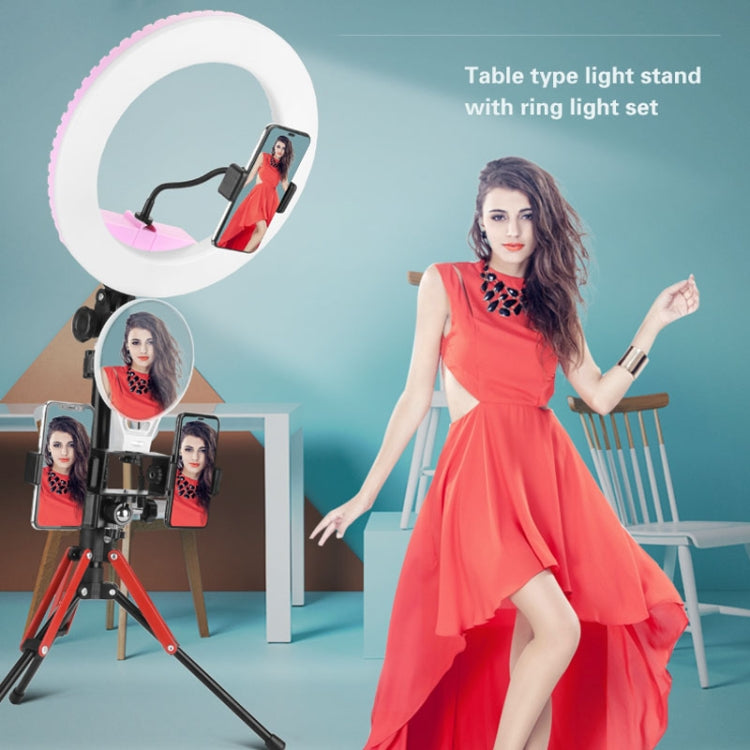 Aluminum Alloy Folding Mobile Phone Stand Live Selfie Floor Stand(Red) - Stand by PMC Jewellery | Online Shopping South Africa | PMC Jewellery | Buy Now Pay Later Mobicred