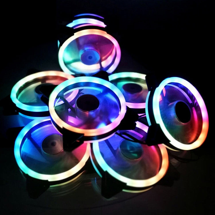 Computer CPU RGB luminous Radiator 5 Fans+Remote Control - Fan Cooling by PMC Jewellery | Online Shopping South Africa | PMC Jewellery | Buy Now Pay Later Mobicred