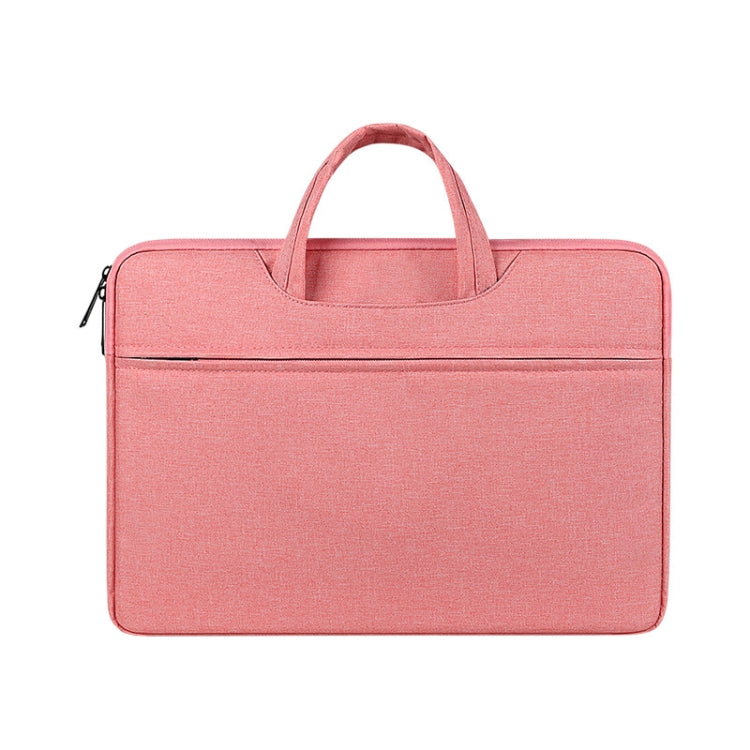 ST01 Large-Capacity Waterproof Shock-Absorbing Laptop Handbag, Size: 14.1-15.4 inches(Lady Pink) - 14.1 inch by PMC TechLife | Online Shopping South Africa | PMC TechLife | Buy Now Pay Later Mobicred