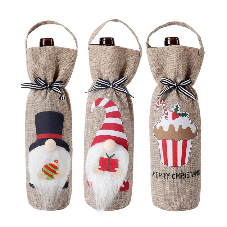 Christmas Decoration Supplies Tote Bottle Cover Champagne Red Wine Bag(Nordic Style) - Gift Bags & Boxes by PMC TechLife | Online Shopping South Africa | PMC TechLife