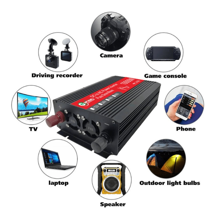 Gurxun HZ1500-10000 Sine Wave 10000W Inverter Power Converter, Specification: 12V To 110V - free shipping - PMC TechLife - Order now!