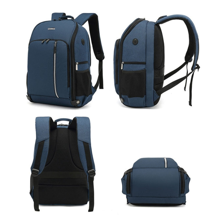 TONO LED Light SLR Digital Camera Backpack With USB Port(Blue) - free shipping - PMC TechLife - Order now!