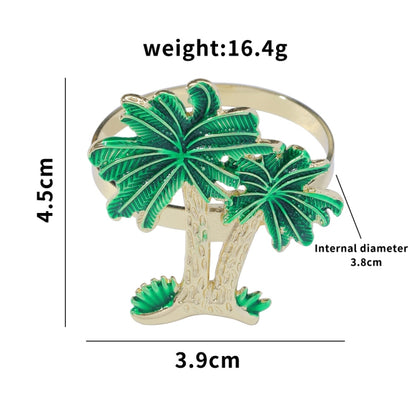 Western Restaurant Coconut Tree Metal  Napkin Ring(Z1074) - Table Decoration & Accessores by PMC Jewellery | Online Shopping South Africa | PMC Jewellery