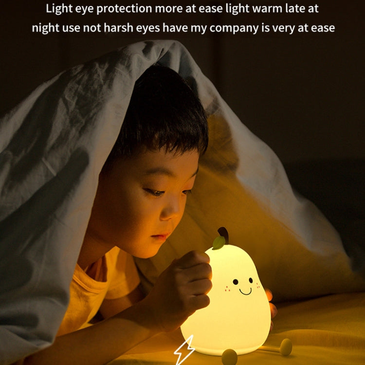 L40 Home Pear Night Light Love Silicone Sleeping Lamp - Night Lights by PMC Jewellery | Online Shopping South Africa | PMC Jewellery