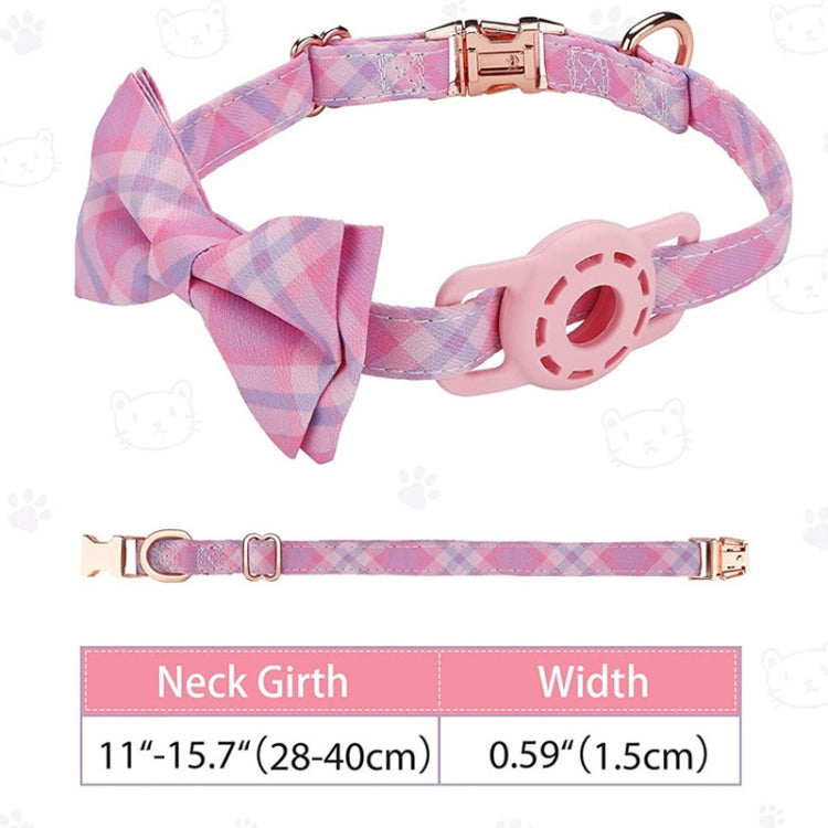 Pet Tracker Collar Insert Buckle Bow Collar For AirTag(Luminous Blue) - Pet Series by PMc TechLife | Online Shopping South Africa | PMc TechLife | Buy Now Pay Later Mobicred