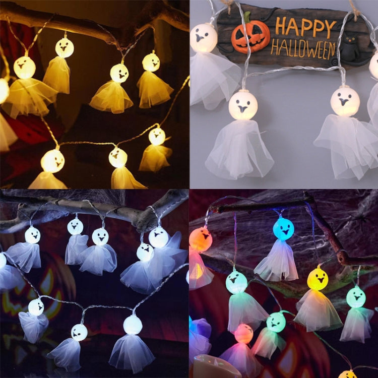 LED Halloween Decoration Luminous Cloth Ghost Ornament String Light 1.5m 10 Lights(Warm White) - Decoration Lamps by PMC Jewellery | Online Shopping South Africa | PMC Jewellery