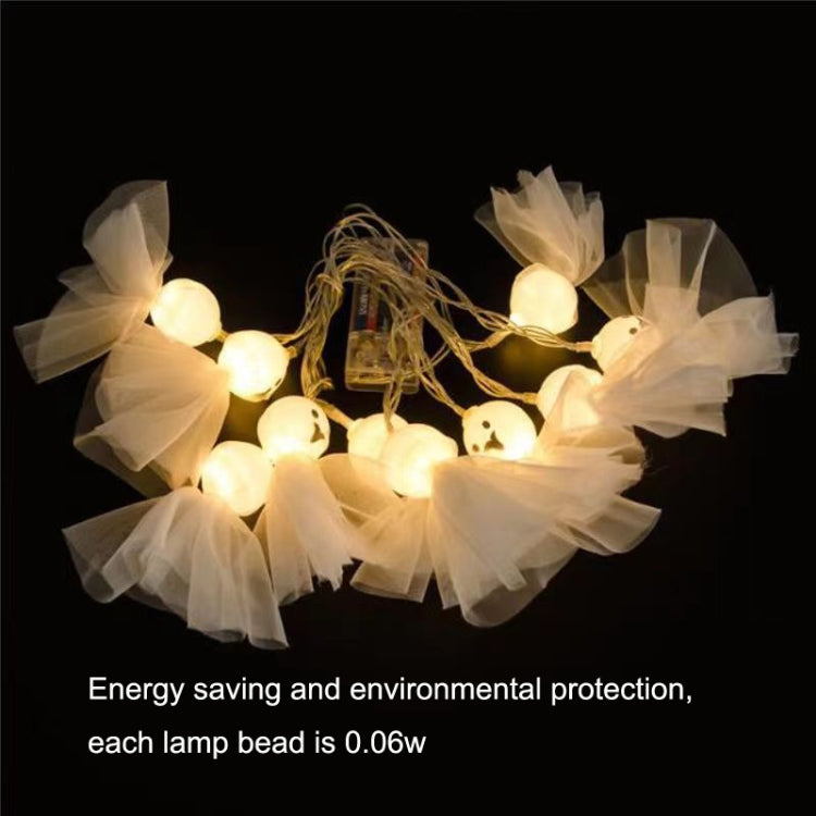 LED Halloween Decoration Luminous Cloth Ghost Ornament String Light 1.5m 10 Lights(Warm White) - Decoration Lamps by PMC Jewellery | Online Shopping South Africa | PMC Jewellery