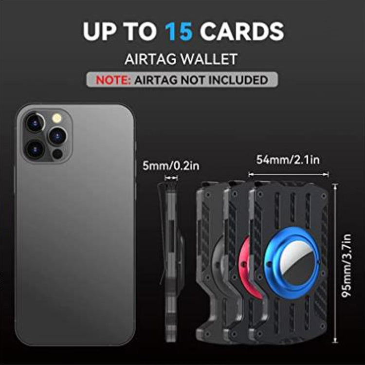 Men Ultra Slim Tracker Card Holder RFID Metal Card Holder for AirTag(Black) - Wallet Series by PMC TechLife | Online Shopping South Africa | PMC TechLife