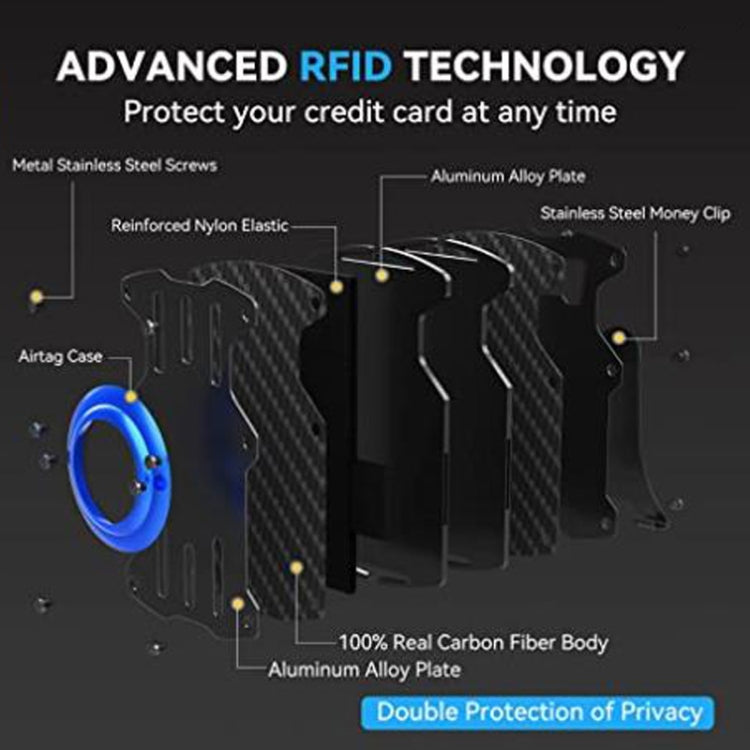Men Ultra Slim Tracker Card Holder RFID Metal Card Holder for AirTag(Red) - Wallet Series by PMc TechLife | Online Shopping South Africa | PMc TechLife | Buy Now Pay Later Mobicred