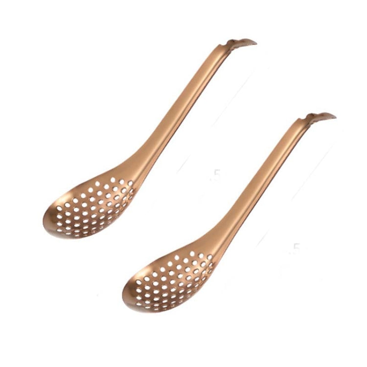 2 PCS 304 Stainless Steel Small Caviar Colander Molecular Cooking Spoon, Color: Rose Gold - Gadgets by PMC Jewellery | Online Shopping South Africa | PMC Jewellery | Buy Now Pay Later Mobicred