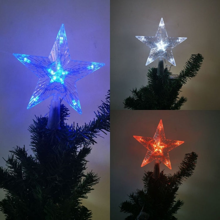 Christmas Tree Top Light LED Glowing Star Lights, Size: Small Battery Model(Red) - Decoration Lamps by PMC Jewellery | Online Shopping South Africa | PMC Jewellery