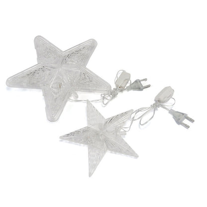 Christmas Tree Top Light LED Glowing Star Lights, Size: Large EU Plug(White) - Decoration Lamps by PMC Jewellery | Online Shopping South Africa | PMC Jewellery