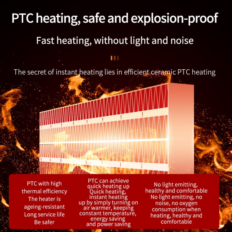 Office Household Mute Desktop Shaking Head Electric Heaters, Spec: Knob (UK Plug) - Electric Heaters by PMC TechLife | Online Shopping South Africa | PMC TechLife | Buy Now Pay Later Mobicred