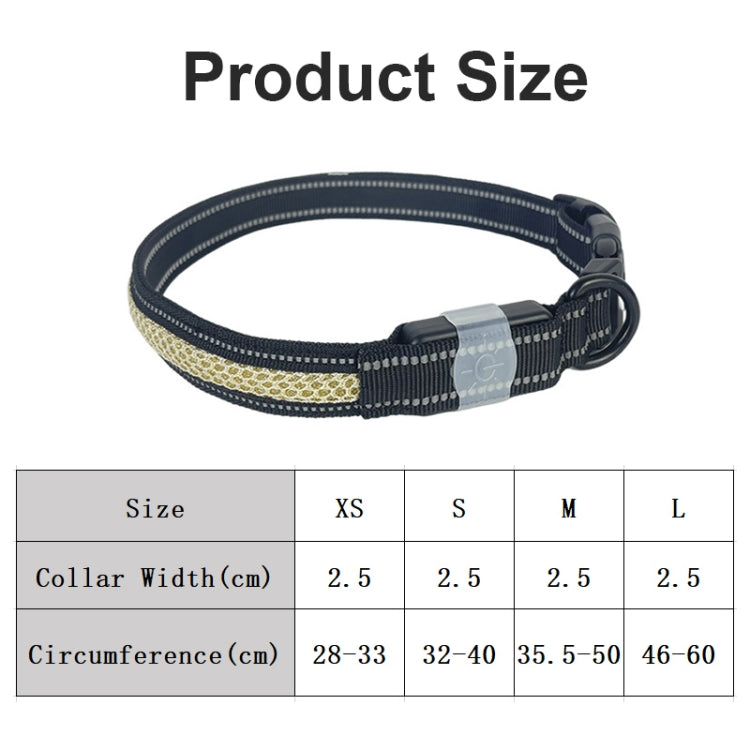 LED Rechargeable Wear-resistant and Waterproof Pet Lighting Collar, Size: M(Black) - Collars by PMC TechLife | Online Shopping South Africa | PMC TechLife | Buy Now Pay Later Mobicred