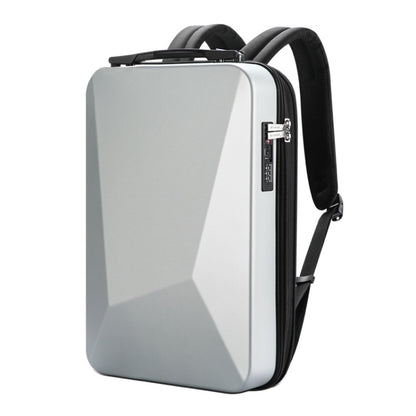 Bopai 61-93318A Hard Shell Waterproof Expandable Backpack with USB Charging Hole, Spec: Password (Silver) - Backpack by Bopai | Online Shopping South Africa | PMC Jewellery | Buy Now Pay Later Mobicred